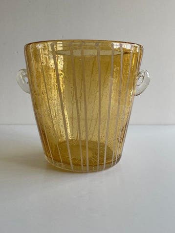 Venini for Disaronno – Amber Murano Glass Ice Bucket –