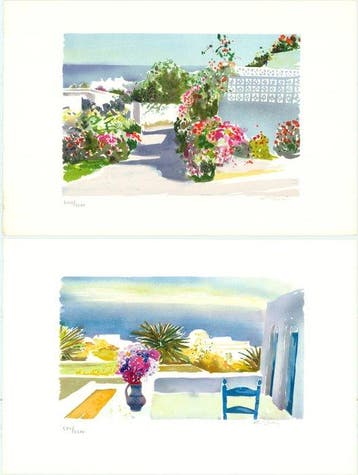 Georges Blouin (1928-2012) - Lot de 2 lithographies :