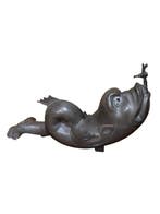 sculptuur, Mythical Dolphin - 41 cm - Antiek Zware