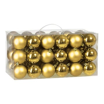 Kerstballen Goud 54-delig (Kerst artikelen, Interieur), Verzenden, Nieuw