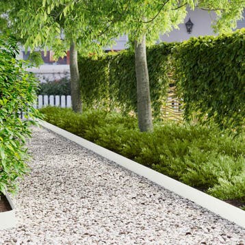 vidaXL Gazonrand 30 st 102 x 10 x 4 cm Staal Wit, Tuin en Terras, Overige Tuin en Terras, Verzenden, Nieuw