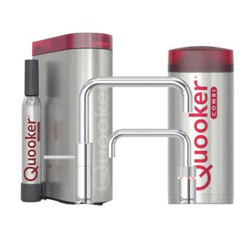 €2200 QUOOKER COMBI NORDIC SQUARE TWINTAPS CHROOM + CUBE, Ophalen of Verzenden, Nieuw