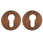 Set van twee pc-plaatjes ø52x6mm Permafix PVD brons, Verzenden, Nieuw