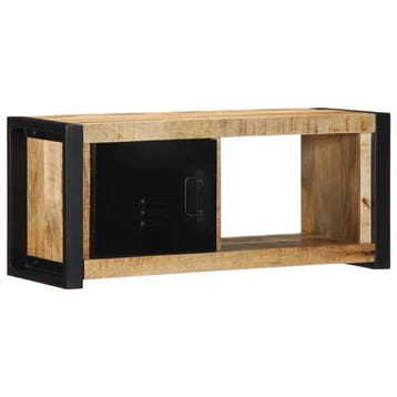 vidaXL Tv-meubel 80x30x35 cm massief ruw mangohout, Verzenden, Nieuw, Overige houtsoorten