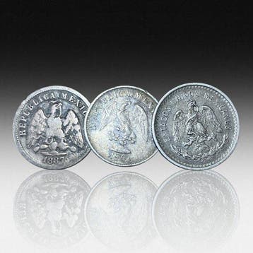 Mexico. Lof 3 Silver coins of 10 Centavos 1887/1904/1906