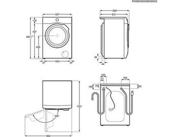 AEG LWR7G60690 - Was-droogcombinatie - 9 kg wassen 5 kg, Verzenden, Zo goed als nieuw