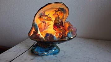 Vallauris - Tafellamp - Lamp Schelp Vallauris - Aardewerk