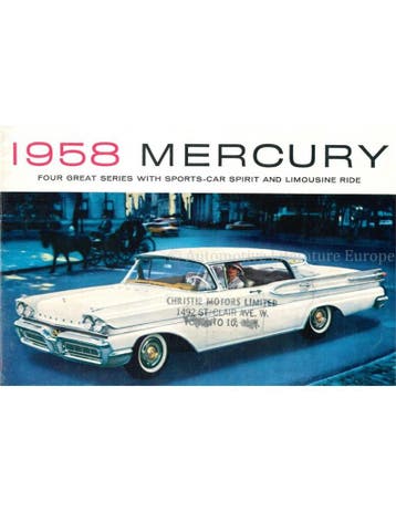 1958 MERCURY PROGRAMMA BROCHURE ENGELS, Nieuw, Author