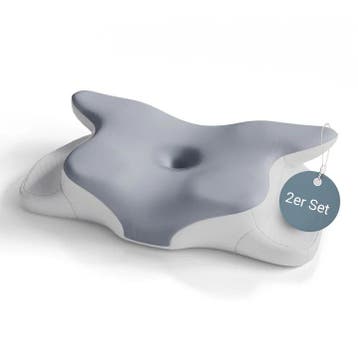 Nekkussen - Memory Foam - Wit / Grijs - Set van 2, Verzenden, Nieuw