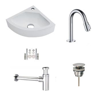Sani Royal Solid Surface Fonteinset Corner met, Nieuw