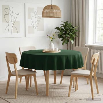 vidaXL Tafelkleed Rond Donkergroen Ø 180 cm, Huis en Inrichting, Tafelkleden, Verzenden, Nieuw