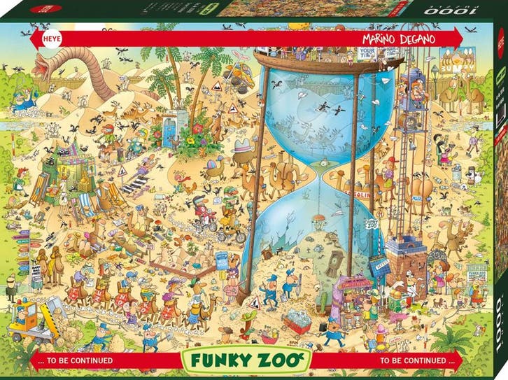 Funky Zoo - Desert Habitat Puzzel (1000 stukjes) | Heye -, Hobby en Vrije tijd, Denksport en Puzzels, Nieuw, Verzenden