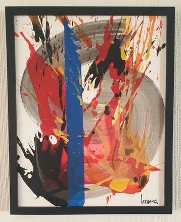 Liesens - Hot Summer (handpainted on canvas) met lijst