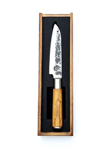 Santoku Knife - Hammered and Forged - 440C Japanese