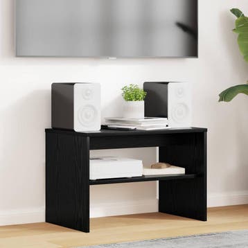 vidaXL TV-kast 60 x 35 x 40 cm Zwart Eiken Bewerkt hout, Minder dan 50 cm, Verzenden, Nieuw, Minder dan 100 cm