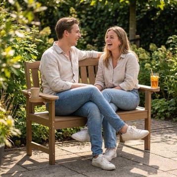SenS-Line Kunststof Tuinbank Montreal Woodlook, Tuin en Terras, Verzenden, Nieuw, Hout
