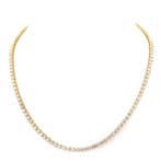 Halsketting - 14 karaat Geel goud - 15.01ct. tw. Diamant, Sieraden, Tassen en Uiterlijk, Kettingen, Nieuw