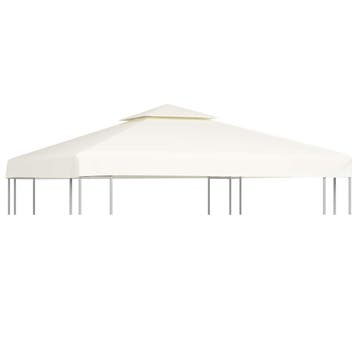 vidaXL Vervangend tentdoek prieel 310 g/m² 3x3 m crèmewit, Verzenden, Nieuw