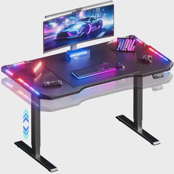 Elektrisch Verstelbaar Gaming Bureau met LED Verlichting en, Verzenden, Nieuw