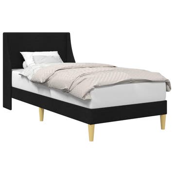 vidaXL Bedframe Zwart 100 x 200 cm Stof, Eenpersoons, Verzenden, Zwart, Nieuw