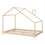 Kinderbed Siuntio huisbed met bedbodem 140x200 cm naturel [e, Verzenden, Nieuw