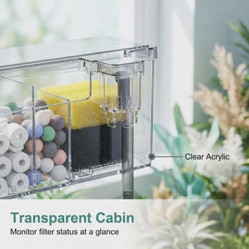 Ruimtebesparend Aquariumfilter Hang-on met Meerfasenfilterin, Verzenden, Nieuw