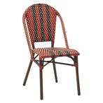Stoel | MONICA | Aluminium Rotan/Aluminium | Red/Black |, Verzenden, Nieuw in verpakking