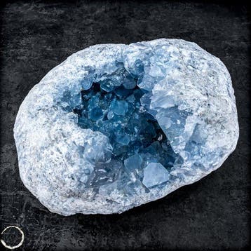 Natuurlijke celestiet-druse – Hemelsblauwe schat uit de