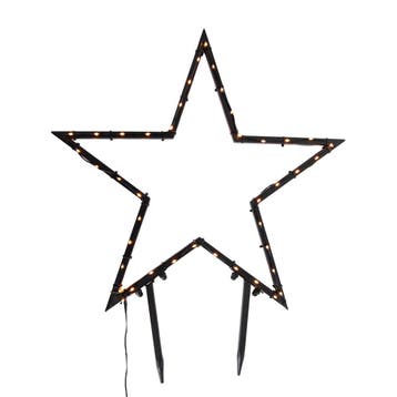 Kerst prikspot ster kerst zwart 60cm incl. LED IP44 - Kas, Diversen, Verzenden, Nieuw