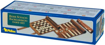 Philos Backgammon, schaak- en dam reisset rol, Verzenden, Nieuw