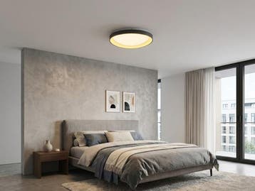 Veiling - Plafondlamp Zwart 62cm 50W LED CCT 3 Kleur 3Step D, Nieuw
