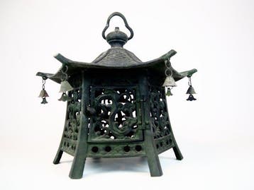 Hexagonal lantern - Plafondlamp - Antieke Japanse zeshoekige