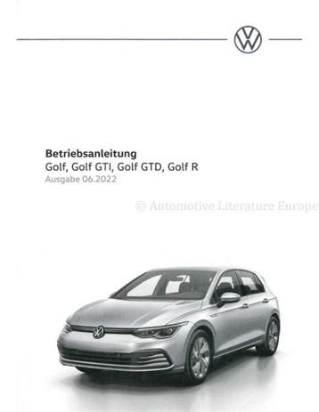 2022 VOLKSWAGEN GOLF INSTRUCTIEBOEKJE DUITS
