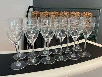 Champagneglas (12) - Glas - Laurent-Perrier champagnefluit, Antiek en Kunst