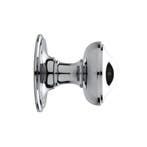 Draaibare ronde deurknop 80mm in glanzend nikkel - voor b..., Ophalen of Verzenden, Nieuw, Koper of Messing, Overige typen