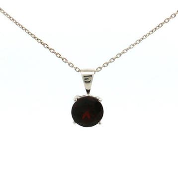 Zonder minimumprijs - Hanger Zilver - 2.25ct. tw. Granaat -