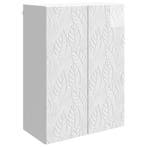 vidaXL Wandkast Hoogglans Wit 66 x 34,5 x 90 cm Bewerkt hout, Huis en Inrichting, Kasten | Overige, Verzenden, Nieuw