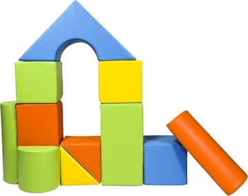 Foam speelblokken 11 stuks | Retourdeal 47% Korting, Ophalen of Verzenden, Zo goed als nieuw, Bouwen
