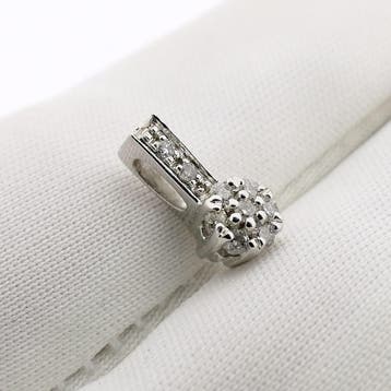 Witgouden ZINZI hanger met diamant; 0,09 ct., Ophalen of Verzenden, Gebruikt, Goud, Overige merken