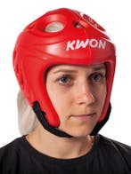 KWON Hoofdbeschermer Shocklite Rood (Taekwondo beschermers), Ophalen of Verzenden, Nieuw, Taekwondo, Vechtsportbescherming