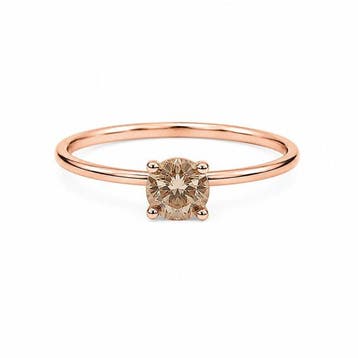 Ring - 14 karaat Roségoud - 1.04ct. tw. Orange Diamant, Nieuw