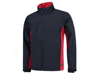 Veiling - 2x Tricorp softshell jas maat S blauw/rood, Nieuw