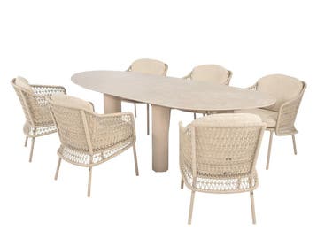 4 Seasons Outdoor Puccini tuinset latte met Estate tafel met, Ophalen of Verzenden, Nieuw