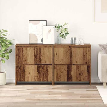 vidaXL Dressoirs 2 st Oud hout 70 x 41 x 75 cm Bewerkt hout, Verzenden, Nieuw, Overige houtsoorten, Minder dan 50 cm