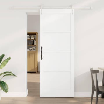 vidaXL Schuifdeur ORKDAL 83 x 211 cm Bewerkt hout Wit, Verzenden, Nieuw
