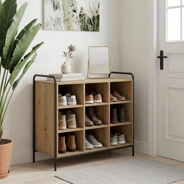 vidaXL Schoenenkast 85 x 39,5 x 75 cm Bewerkt hout, Verzenden, Nieuw