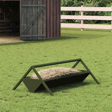 vidaXL Voederbak voor vee Olijfgroen 111 x 76 x 38 cm 10 kg, Dieren en Toebehoren, Verzenden, Nieuw