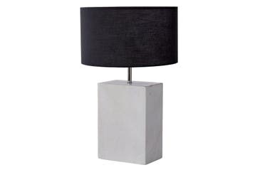 Tafellamp NOBLE 35 cm voet marmerwit zonder lampenkap -, Huis en Inrichting, Ophalen of Verzenden, Nieuw