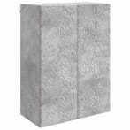 vidaXL Wandkast Betongrijs 66 x 34,5 x 90 cm Bewerkt hout, Huis en Inrichting, Kasten | Overige, Verzenden, Nieuw