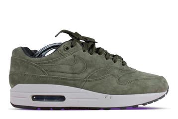 Nike Air Max 1 Olive Canvas Suede • 40.5, Ophalen of Verzenden, Nieuw, Nike, Sneakers of Gympen